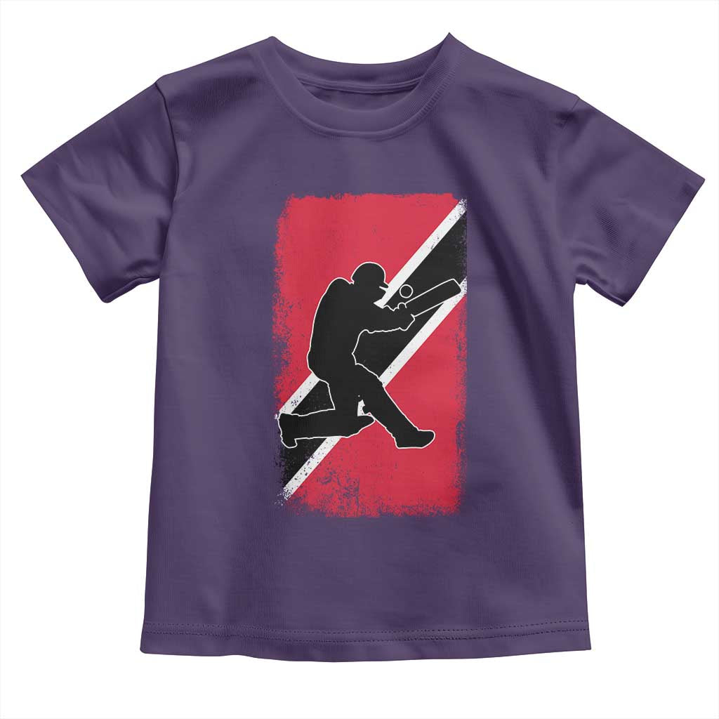 Trinidad and Tobago Cricket Toddler T Shirt Retro Vintage Sport Trini Trinidadian Flag Cricket Fan TS10 Purple Print Your Wear