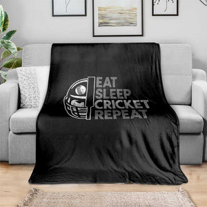 Eat Sleep Cricket Repeat Throw Blanket Retro Vintage Cricket Gifts TS10 Print Your Wear