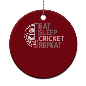 Eat Sleep Cricket Repeat Ceramic Ornament Retro Vintage Cricket Gifts TS10 1pc Red Print Your Wear