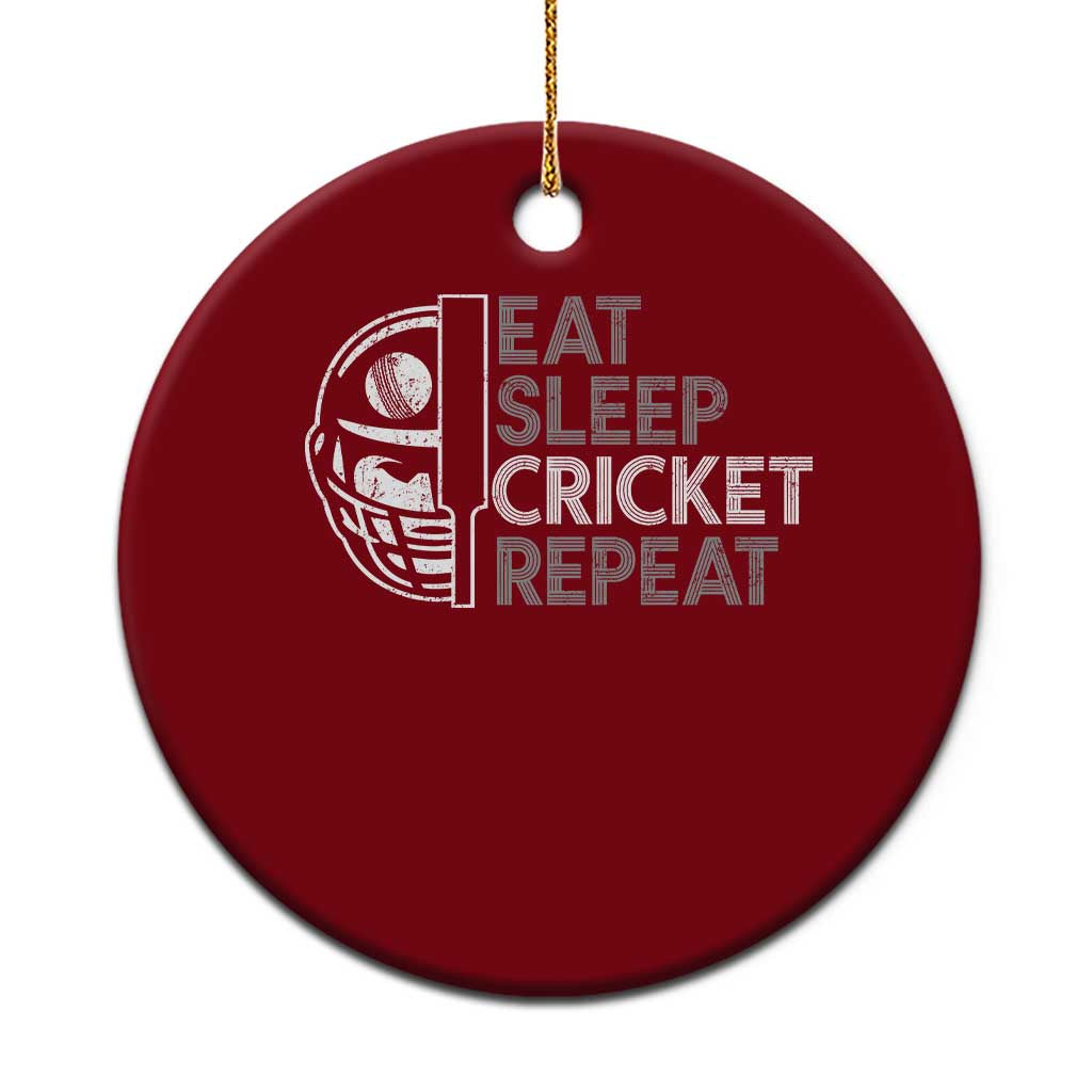 Eat Sleep Cricket Repeat Ceramic Ornament Retro Vintage Cricket Gifts TS10 1pc Red Print Your Wear