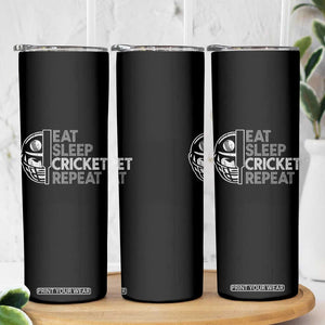 Eat Sleep Cricket Repeat Skinny Tumbler Retro Vintage Cricket Gifts TS10 Print Your Wear