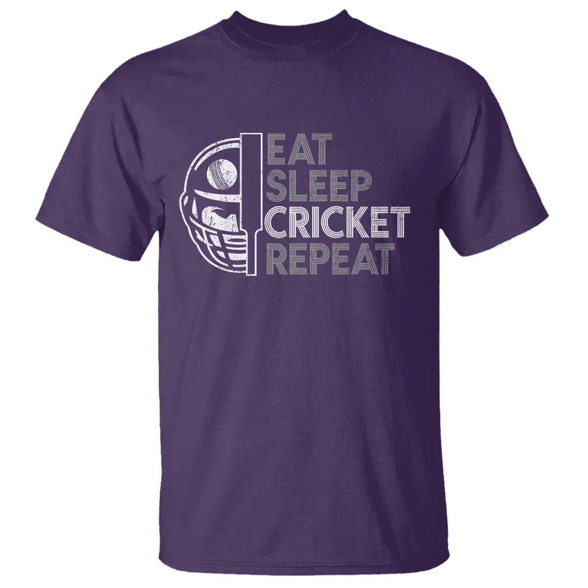 Eat Sleep Cricket Repeat T Shirt Retro Vintage Cricket Gifts TS10 Purple Print Your Wear