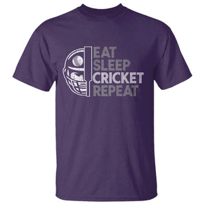 Eat Sleep Cricket Repeat T Shirt Retro Vintage Cricket Gifts TS10 Purple Print Your Wear