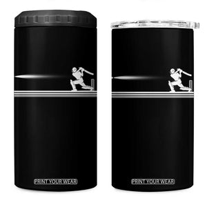 Cricket Player 4 in 1 Can Cooler Tumbler Powerful Batsman Shot Cricket Gifts TS10 One Size: 16 oz Black Print Your Wear