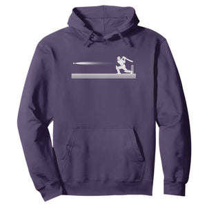 Cricket Player Hoodie Powerful Batsman Shot Cricket Gifts TS10 Purple Print Your Wear
