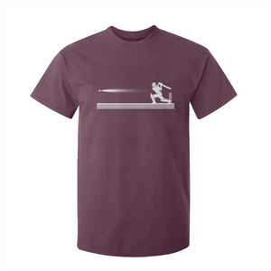 Cricket Player T Shirt For Kid Powerful Batsman Shot Cricket Gifts TS10 Maroon Print Your Wear