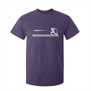 Cricket Player T Shirt For Kid Powerful Batsman Shot Cricket Gifts TS10 Purple Print Your Wear