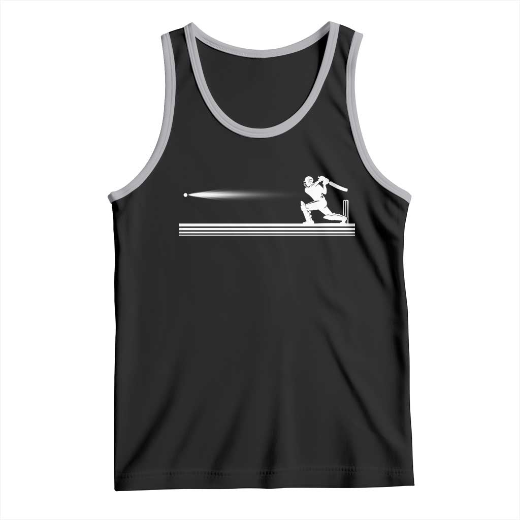 Cricket Player Tank Top Powerful Batsman Shot Cricket Gifts TS10 Black Athletic Heather Print Your Wear