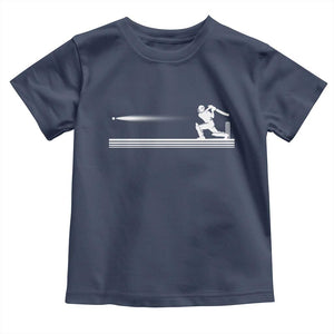Cricket Player Toddler T Shirt Powerful Batsman Shot Cricket Gifts TS10 Navy Print Your Wear