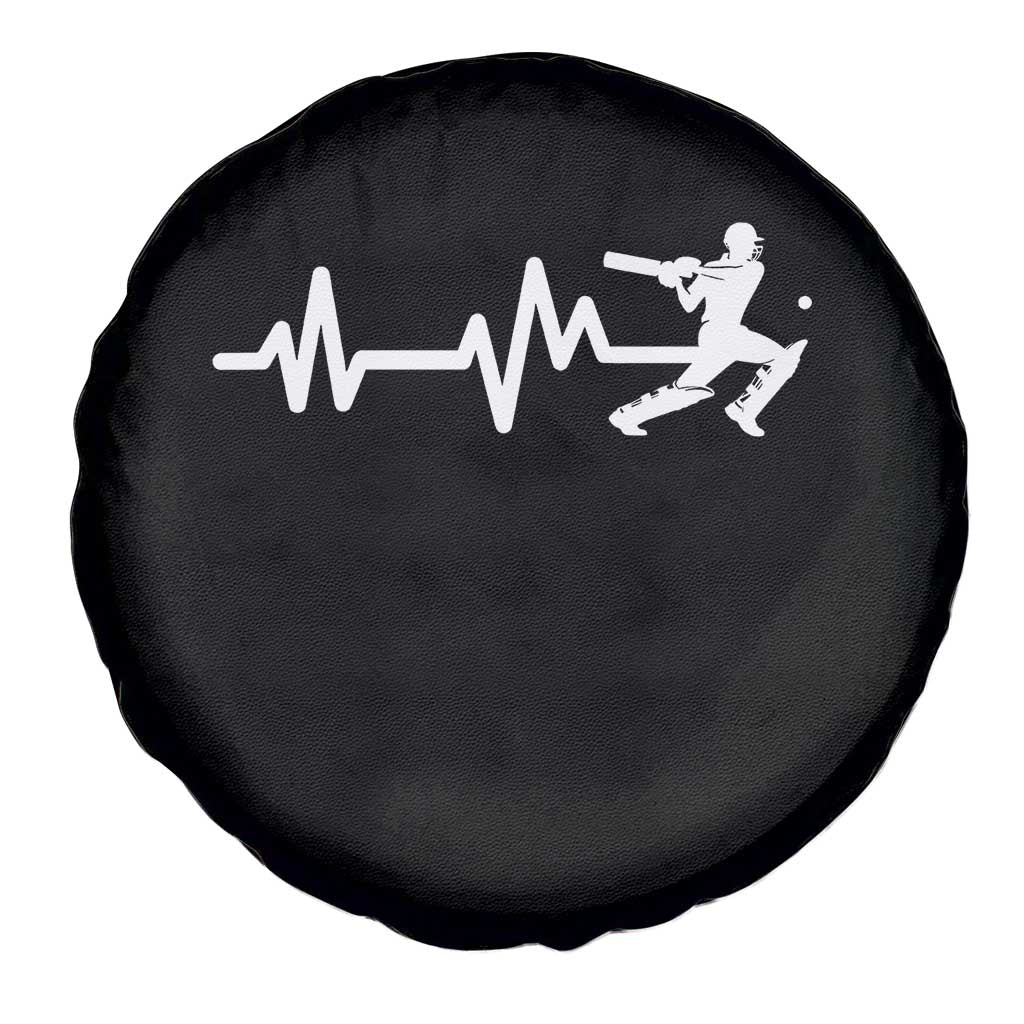 Cricket Player Spare Tire Cover Cricket Heartbeat Batsman TS10 Print Your Wear