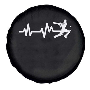 Cricket Player Spare Tire Cover Cricket Heartbeat Batsman TS10 Print Your Wear