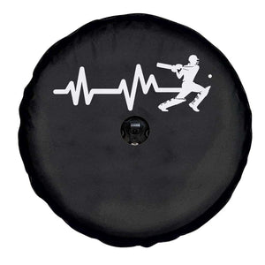 Cricket Player Spare Tire Cover Cricket Heartbeat Batsman TS10 Print Your Wear