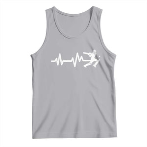 Cricket Player Tank Top Cricket Heartbeat Batsman TS10 Athletic Heather Print Your Wear