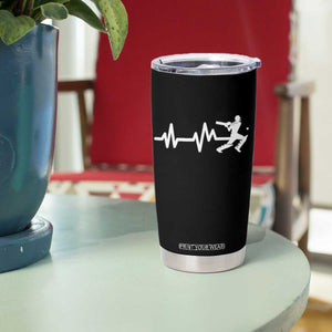 Cricket Player Tumbler Cup Cricket Heartbeat Batsman TS10 Print Your Wear