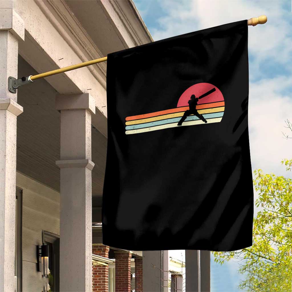 Retro Cricket Player Garden Flag Retro Vintage Sport Batsman Cricket Gifts TS10 Print Your Wear