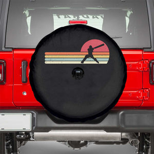 Retro Cricket Player Spare Tire Cover Retro Vintage Sport Batsman Cricket Gifts TS10 Black Print Your Wear