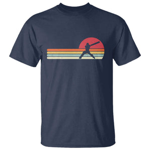 Retro Cricket Player T Shirt Retro Vintage Sport Batsman Cricket Gifts TS10 Navy Print Your Wear