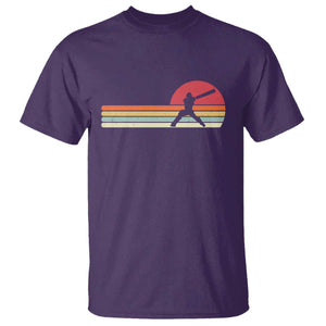 Retro Cricket Player T Shirt Retro Vintage Sport Batsman Cricket Gifts TS10 Purple Print Your Wear