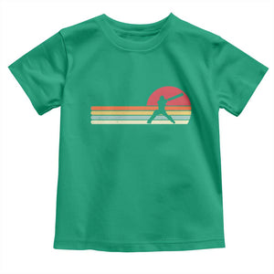 Retro Cricket Player Toddler T Shirt Retro Vintage Sport Batsman Cricket Gifts TS10 Irish Green Print Your Wear