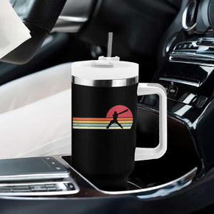 Retro Cricket Player Tumbler With Handle Retro Vintage Sport Batsman Cricket Gifts TS10 Print Your Wear