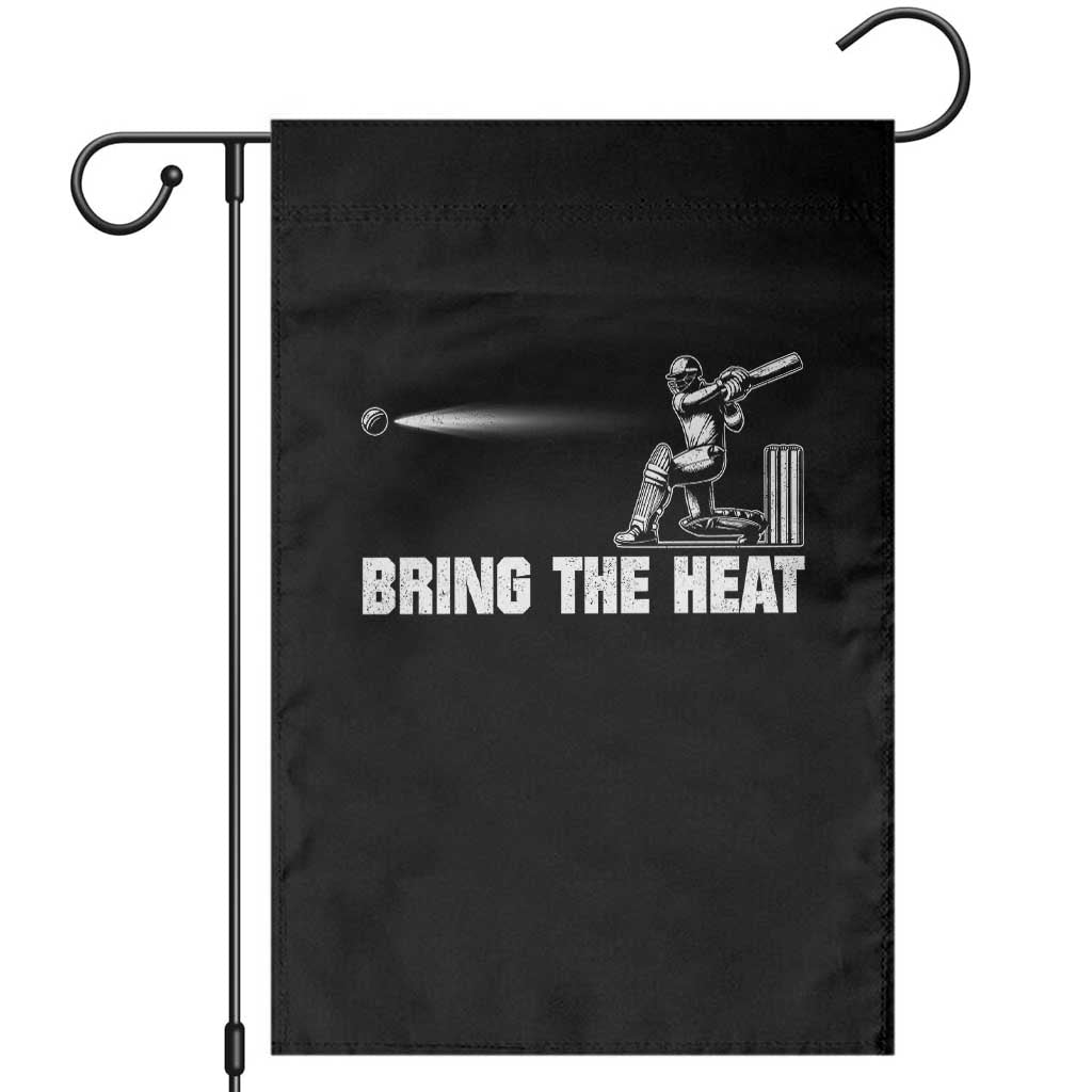 Cricket Player Garden Flag Bring The Heat Batting TS10 Black Print Your Wear