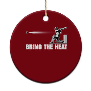 Cricket Player Ceramic Ornament Bring The Heat Batting TS10 1pc Red Print Your Wear