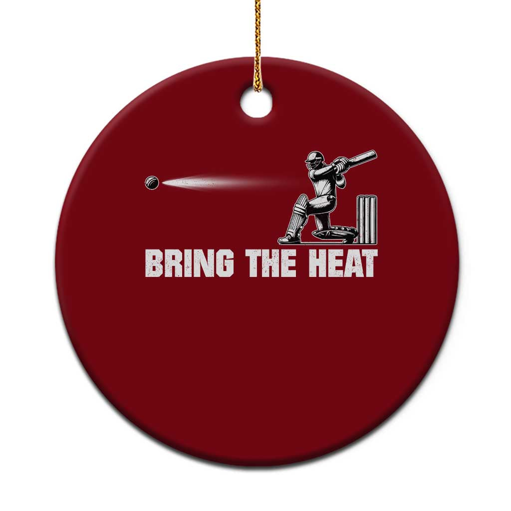 Cricket Player Ceramic Ornament Bring The Heat Batting TS10 1pc Red Print Your Wear