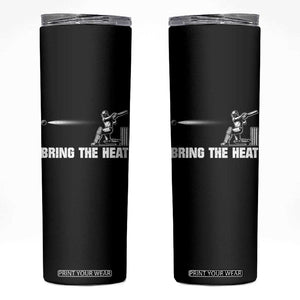 Cricket Player Skinny Tumbler Bring The Heat Batting TS10 Black Print Your Wear