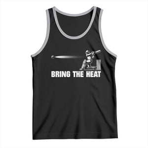 Cricket Player Tank Top Bring The Heat Batting TS10 Black Athletic Heather Print Your Wear