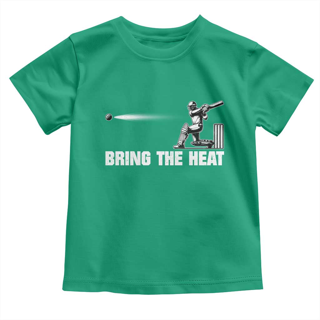 Cricket Player Toddler T Shirt Bring The Heat Batting TS10 Irish Green Print Your Wear
