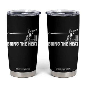 Cricket Player Tumbler Cup Bring The Heat Batting TS10 Black Print Your Wear