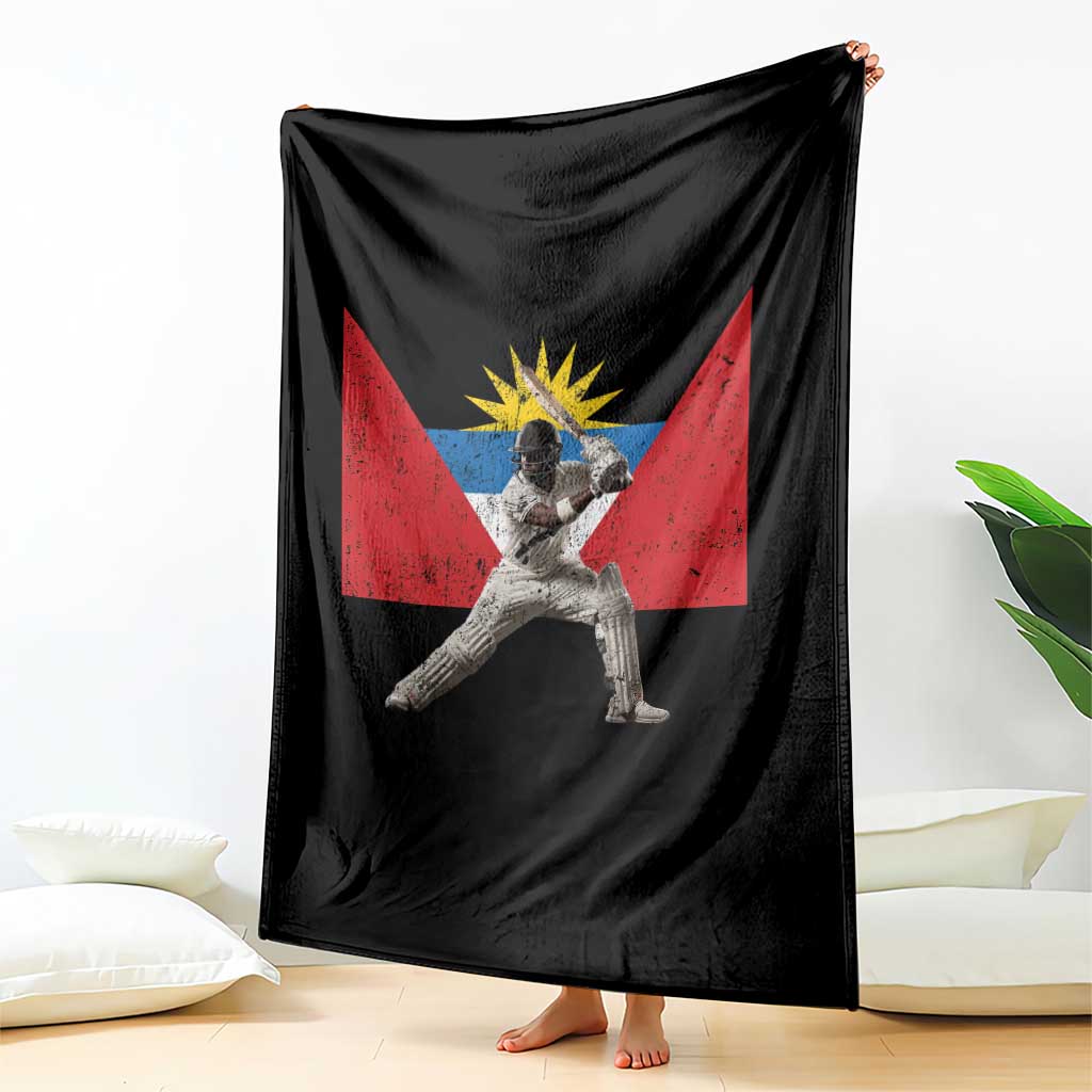 Antigua and Barbuda Cricket Throw Blanket Retro Vintage Sport Antiguan Flag West Indies Fan TS10 Print Your Wear