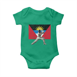 Antigua and Barbuda Cricket Baby Onesie Retro Vintage Sport Antiguan Flag West Indies Fan TS10 Irish Green Print Your Wear