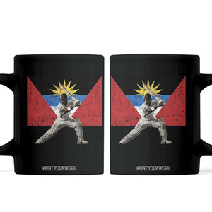Antigua and Barbuda Cricket Coffee Mug Retro Vintage Sport Antiguan Flag West Indies Fan TS10 Black Print Your Wear