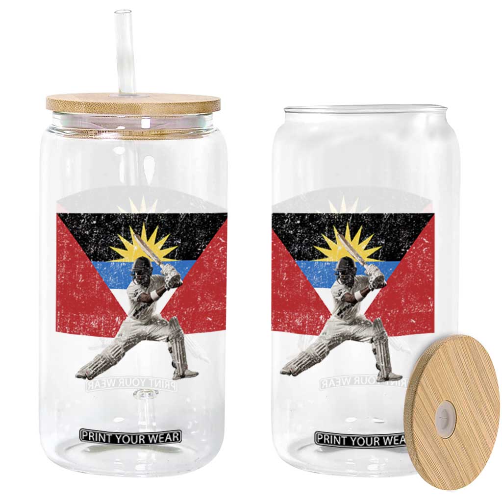 Antigua and Barbuda Cricket Glass Can Retro Vintage Sport Antiguan Flag West Indies Fan TS10 Print Your Wear