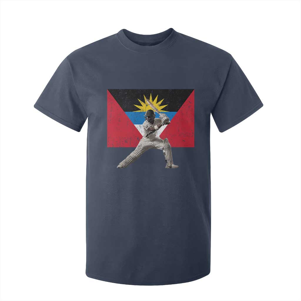 Antigua and Barbuda Cricket T Shirt For Kid Retro Vintage Sport Antiguan Flag West Indies Fan TS10 Navy Print Your Wear