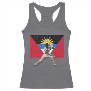 Antigua and Barbuda Cricket Racerback Tank Top Retro Vintage Sport Antiguan Flag West Indies Fan TS10 Charcoal Print Your Wear