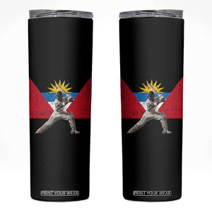 Antigua and Barbuda Cricket Skinny Tumbler Retro Vintage Sport Antiguan Flag West Indies Fan TS10 Black Print Your Wear