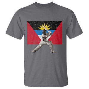 Antigua and Barbuda Cricket T Shirt Retro Vintage Sport Antiguan Flag West Indies Fan TS10 Charcoal Print Your Wear