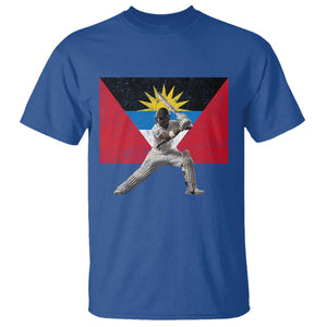 Antigua and Barbuda Cricket T Shirt Retro Vintage Sport Antiguan Flag West Indies Fan TS10 Royal Blue Print Your Wear