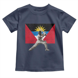 Antigua and Barbuda Cricket Toddler T Shirt Retro Vintage Sport Antiguan Flag West Indies Fan TS10 Navy Print Your Wear