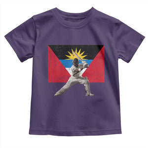 Antigua and Barbuda Cricket Toddler T Shirt Retro Vintage Sport Antiguan Flag West Indies Fan TS10 Purple Print Your Wear