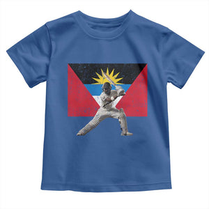 Antigua and Barbuda Cricket Toddler T Shirt Retro Vintage Sport Antiguan Flag West Indies Fan TS10 Royal Blue Print Your Wear