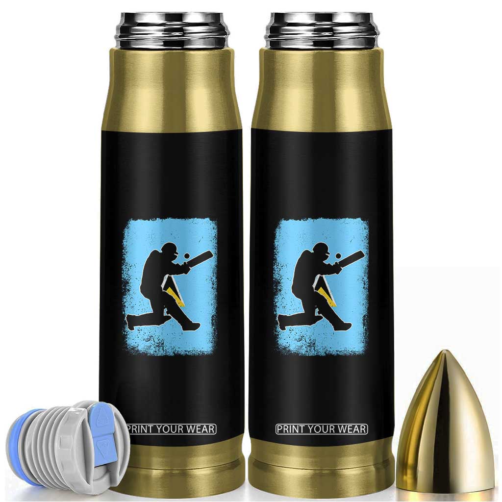 Saint Lucia Cricket Bullet Tumbler Retro Vintage Sport Saint Lucian Flag West Indies Cricket Fan TS10 Black Print Your Wear