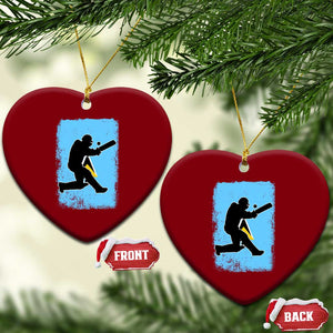Saint Lucia Cricket Ceramic Ornament Retro Vintage Sport Saint Lucian Flag West Indies Cricket Fan TS10 Print Your Wear