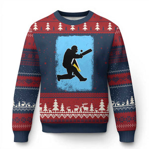 Saint Lucia Cricket Ugly Christmas Sweater Retro Vintage Sport Saint Lucian Flag West Indies Cricket Fan TS10 Navy Red Print Your Wear