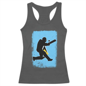 Saint Lucia Cricket Racerback Tank Top Retro Vintage Sport Saint Lucian Flag West Indies Cricket Fan TS10 Dark Heather Print Your Wear