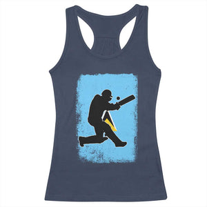 Saint Lucia Cricket Racerback Tank Top Retro Vintage Sport Saint Lucian Flag West Indies Cricket Fan TS10 Navy Print Your Wear