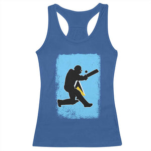 Saint Lucia Cricket Racerback Tank Top Retro Vintage Sport Saint Lucian Flag West Indies Cricket Fan TS10 Royal Blue Print Your Wear