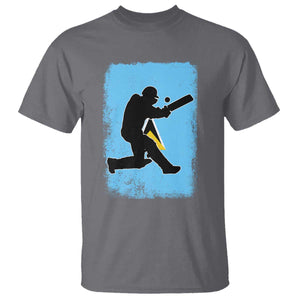 Saint Lucia Cricket T Shirt Retro Vintage Sport Saint Lucian Flag West Indies Cricket Fan TS10 Charcoal Print Your Wear